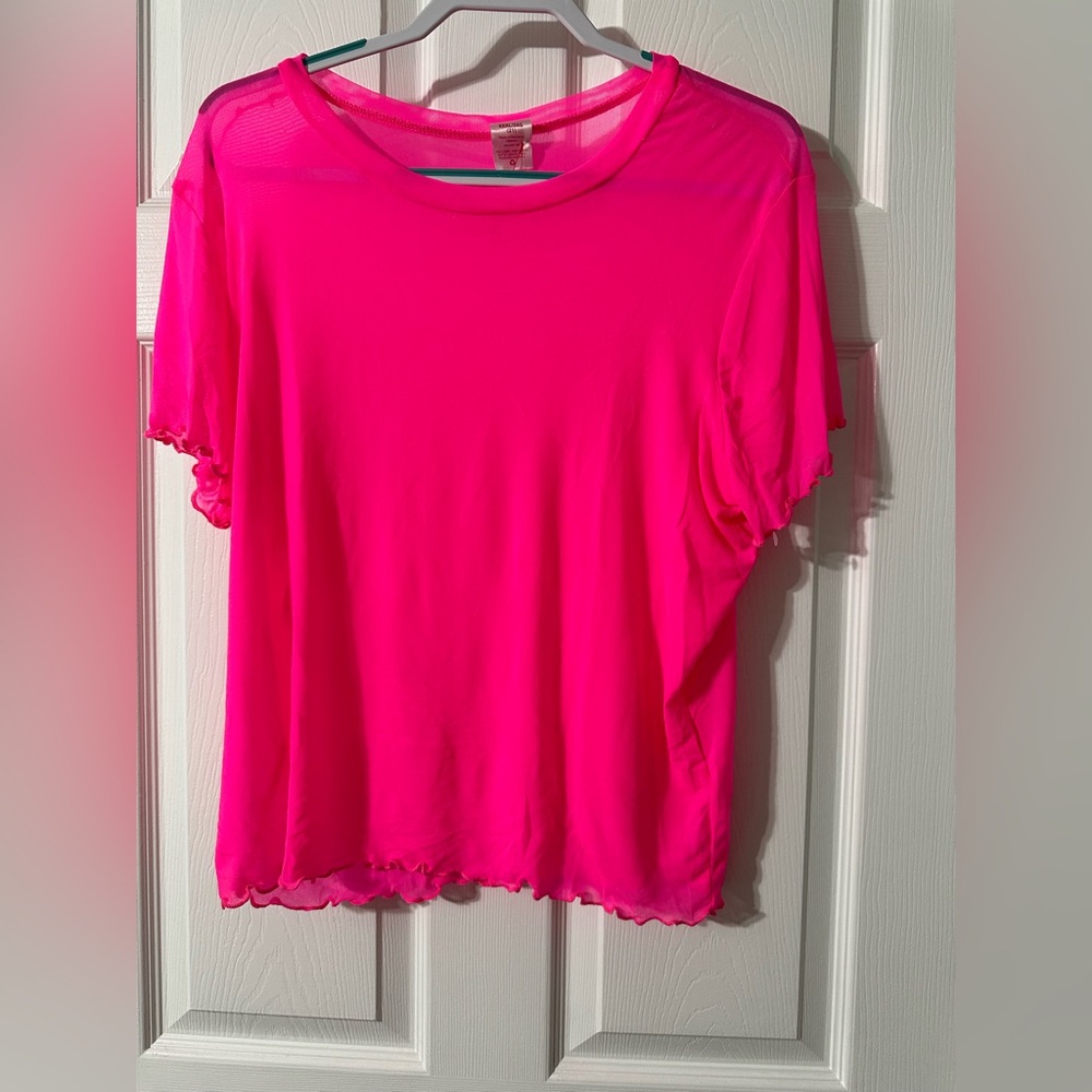 y2k hot pink sheer rave xxxl women’s top‎